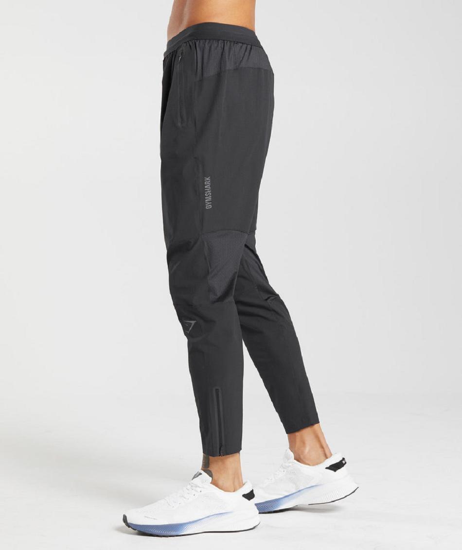 Gymshark Hibrid Woven Muške Jogger Hlače Crne | HR 2970RVD